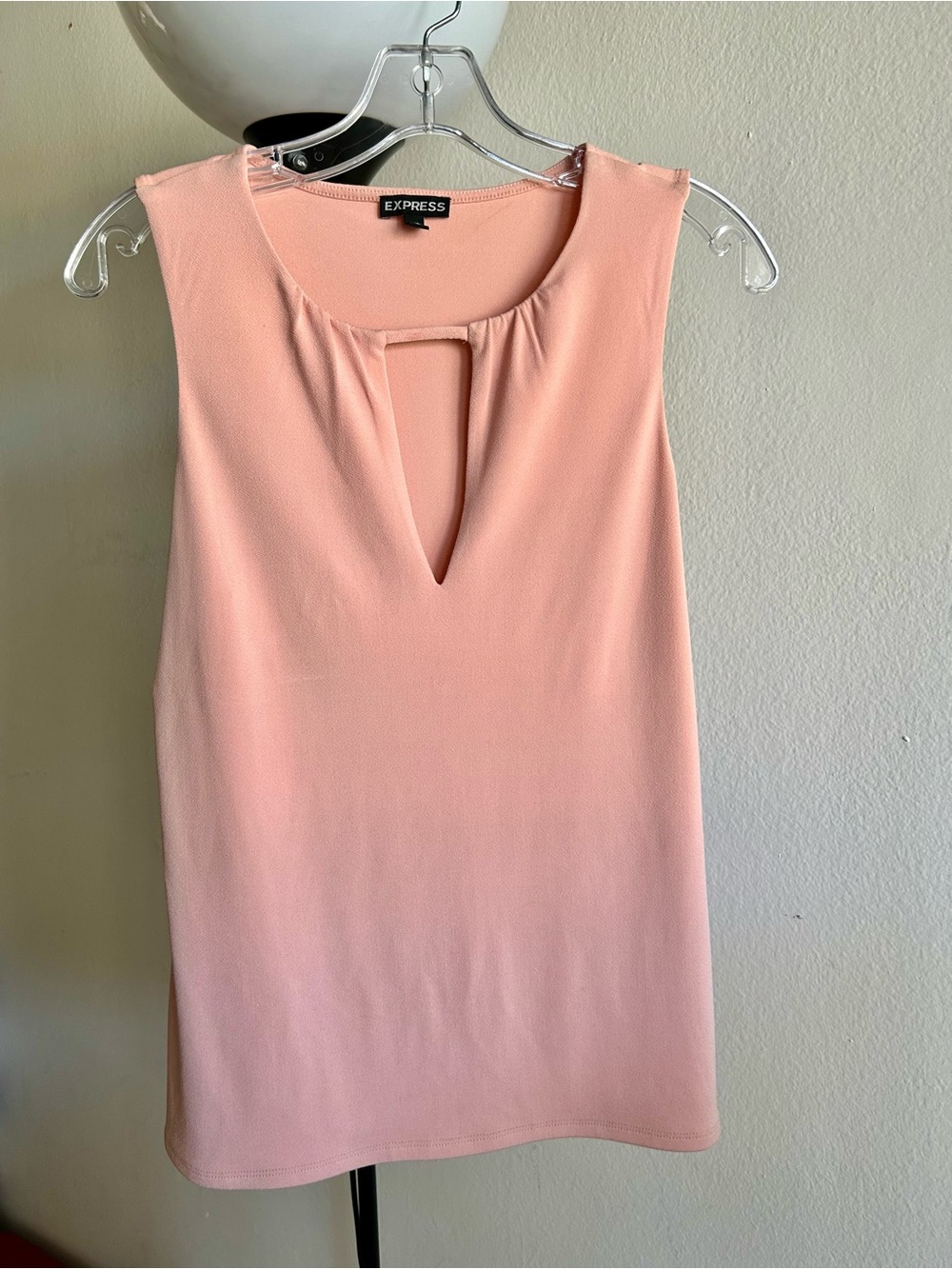 Express Blush Pink Sleeveless Keyhole Mini Dress